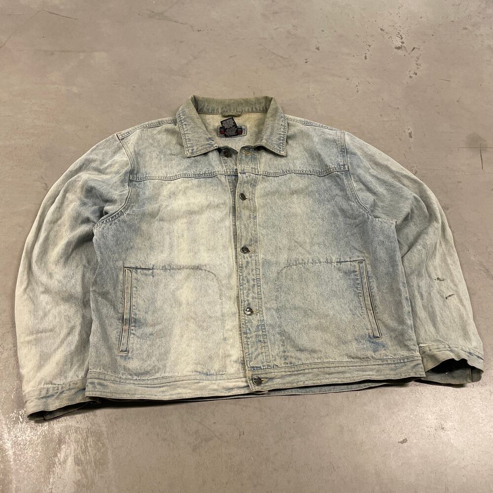 vintage y2k avant guard fatigue pocket denim jacket